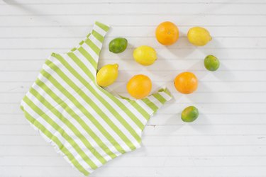 finished no-sew produce bag