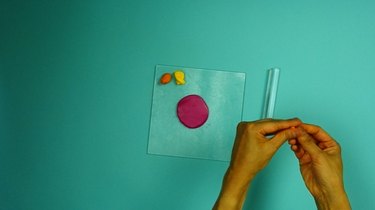 Creating a design on Abstract Art Polymer Clay Coasters