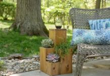 Double-Duty Design: How to Build a Side Table Atop a Small Garden