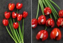 How to Make Tomato & Mozzarella Tulips