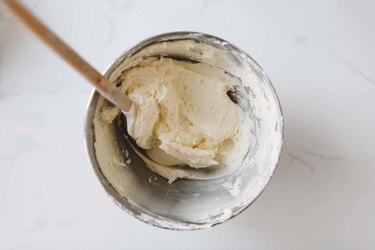 Beat until the buttercream is very smooth but thick.